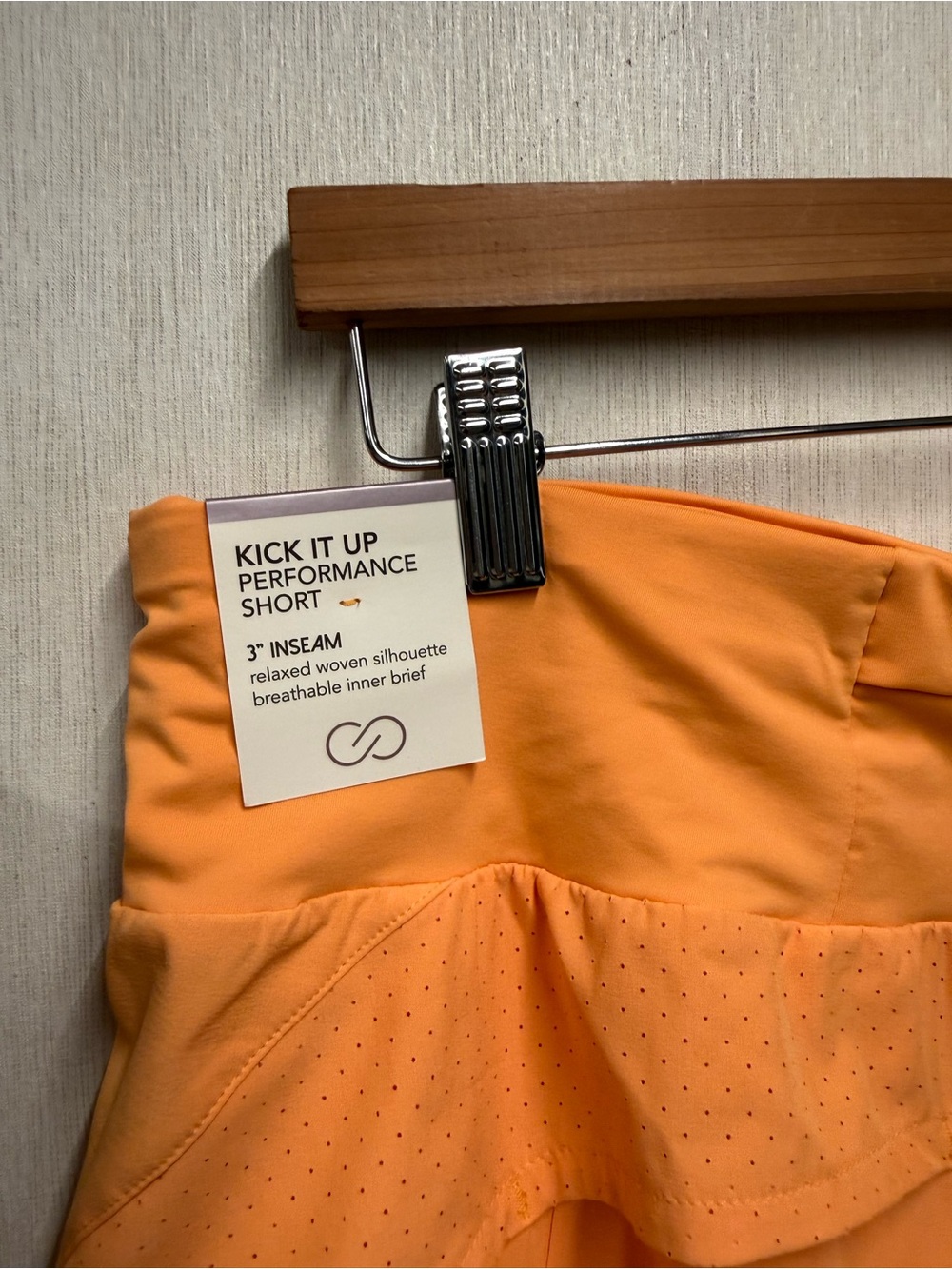 NWT CALIA Kick It Up Performance 3” Shorts Fresh Cantaloupe, Size XXL - Picture 8 of 10